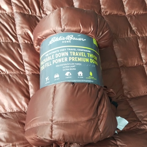 🎇HP🎇 NEW Eddie bauer Packable Down Travel Throw - Picture 2 of 4